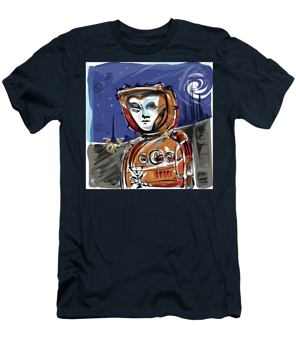 Cocktail Time on the Moon Russell Pierce T-Shirt