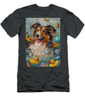 Collie Dog Enjoying a Bubbly Bath Adrien Efren T-Shirt