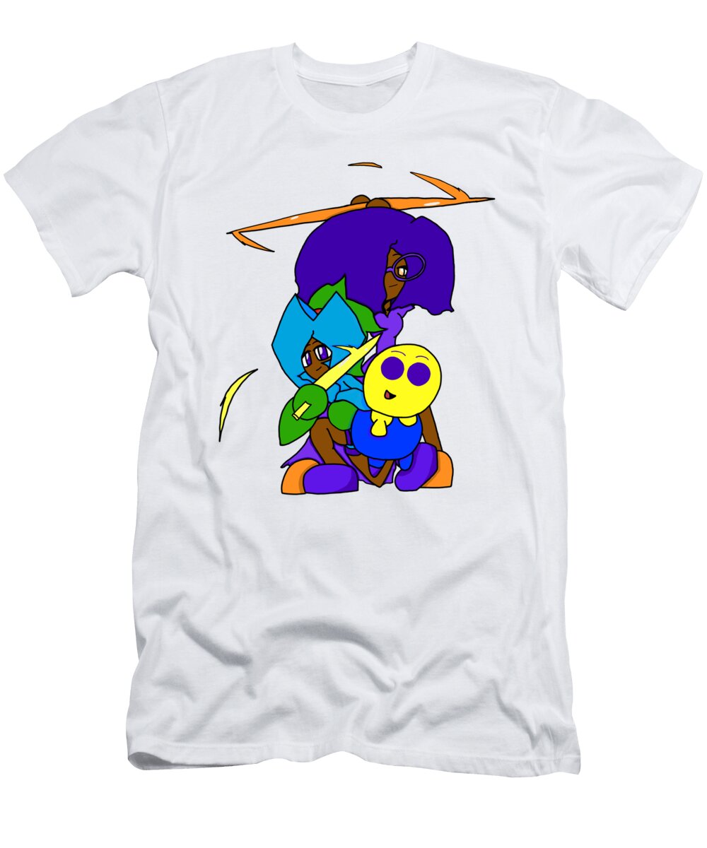 Color Me Geeky Guild Round Team Without Logos Andi Animations T-Shirt