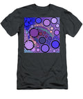 Colored Black Bordered Circle Pattern with Purple Background Mtonim Designs T-Shirt