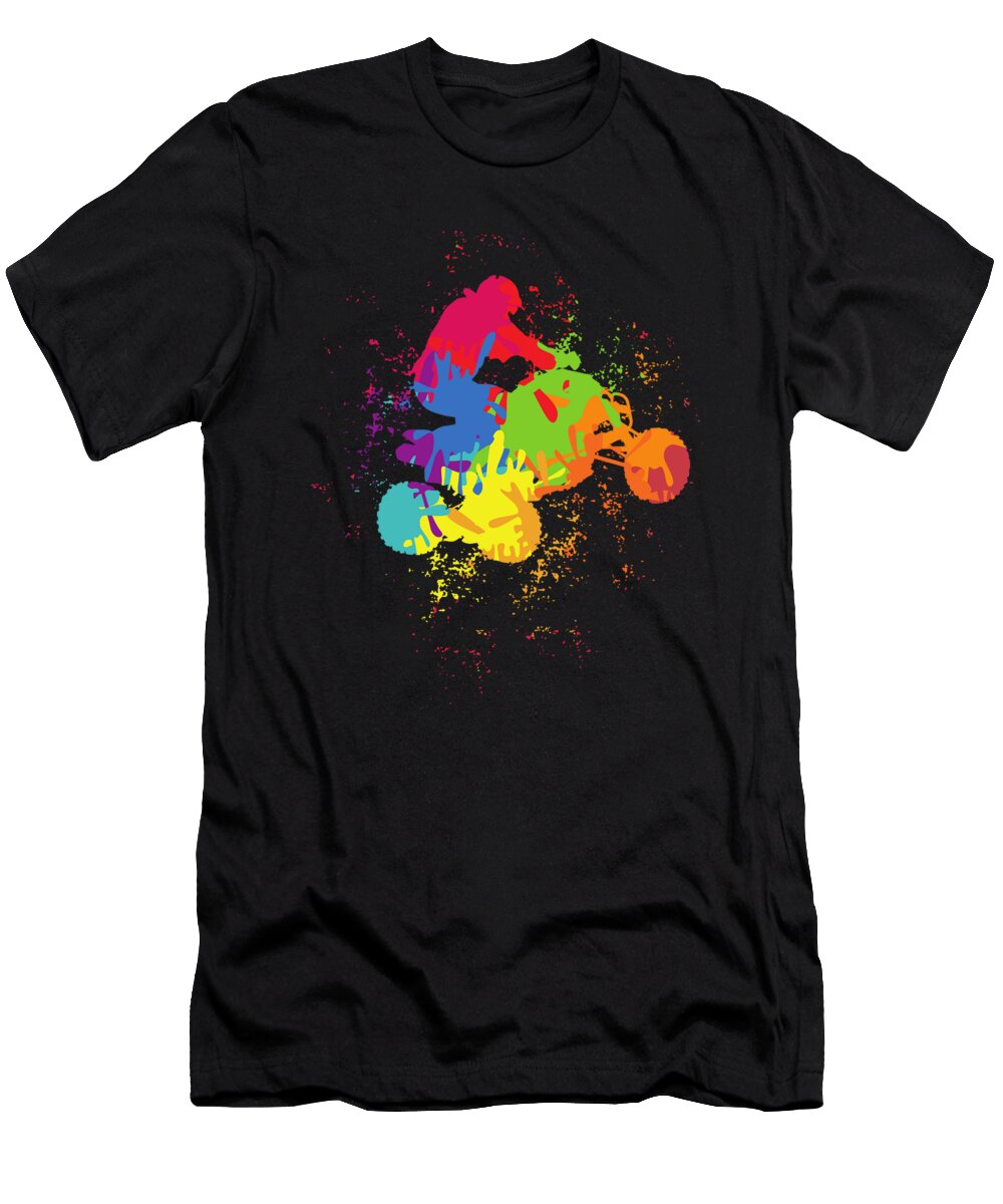 Colorful Atv Rider Extreme Sports Quad Racing Gift Thomas Larch T-Shirt