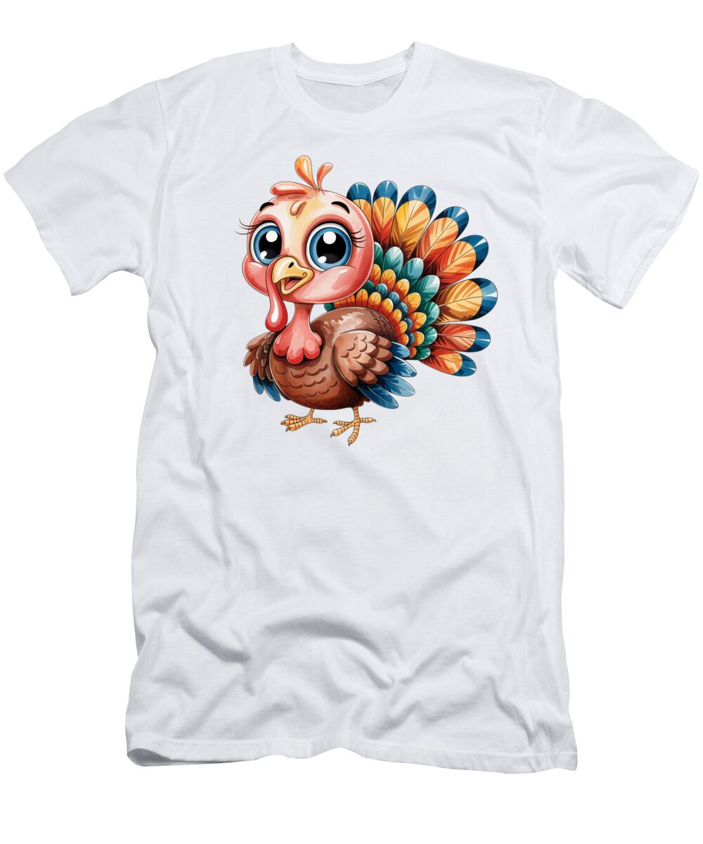 Colorful Cartoon Turkey Joanna Redesiuk T-Shirt