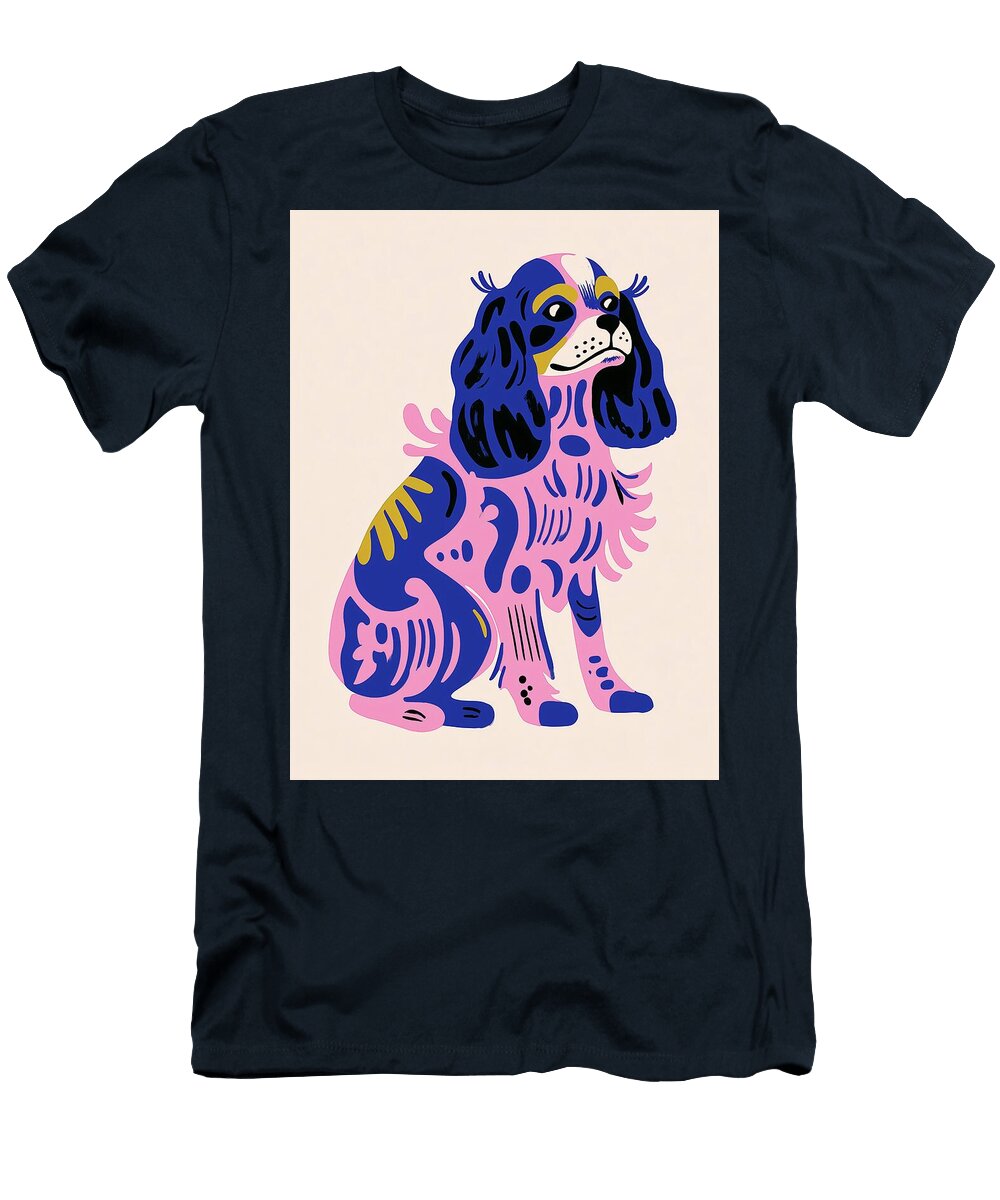 Colorful Cavalier King Charles Spaniel Fabrizio Cassetta T-Shirt