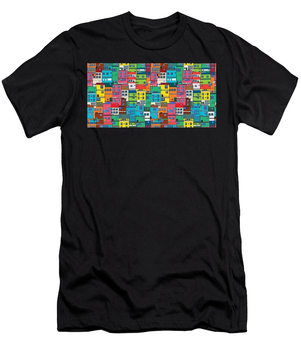 Colorful Favela Crazy 8 Ball T-Shirt