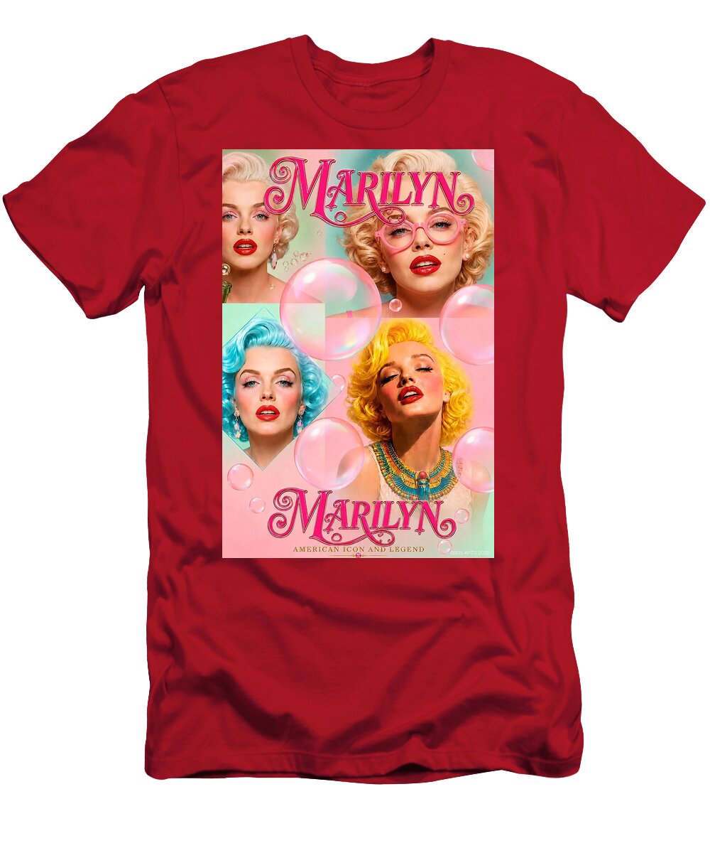 Colorful Marilyn Monroe Portraits James Edward Brown Jr T-Shirt