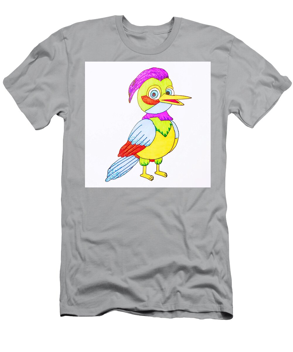 Colorful Toon Bird Sarahjo Hawes T-Shirt