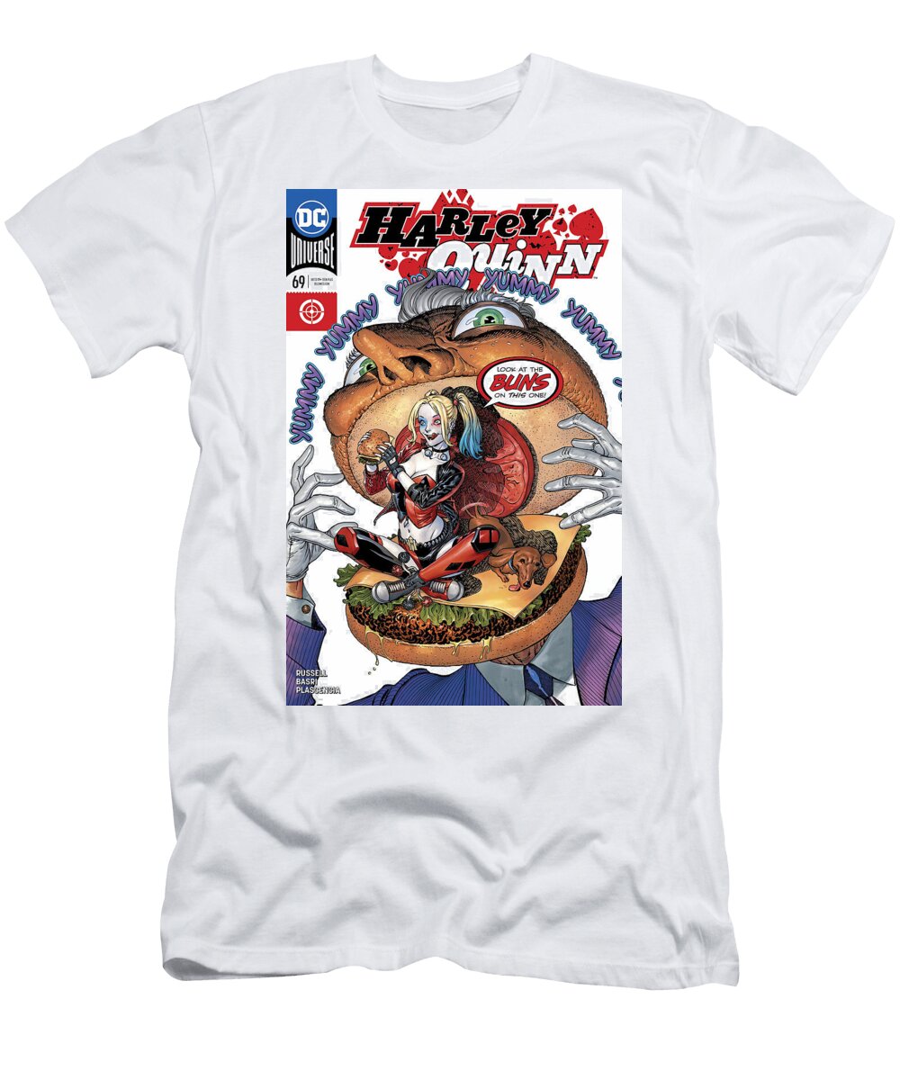 Comic Book Cover Showing Girl in Sandwich Paintingcloud Lucky T-Shirt