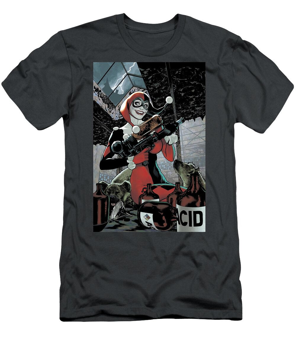 Comic Style Clown Aims Gun with Bears Chemicals Sasha Sabrina T-Shirt