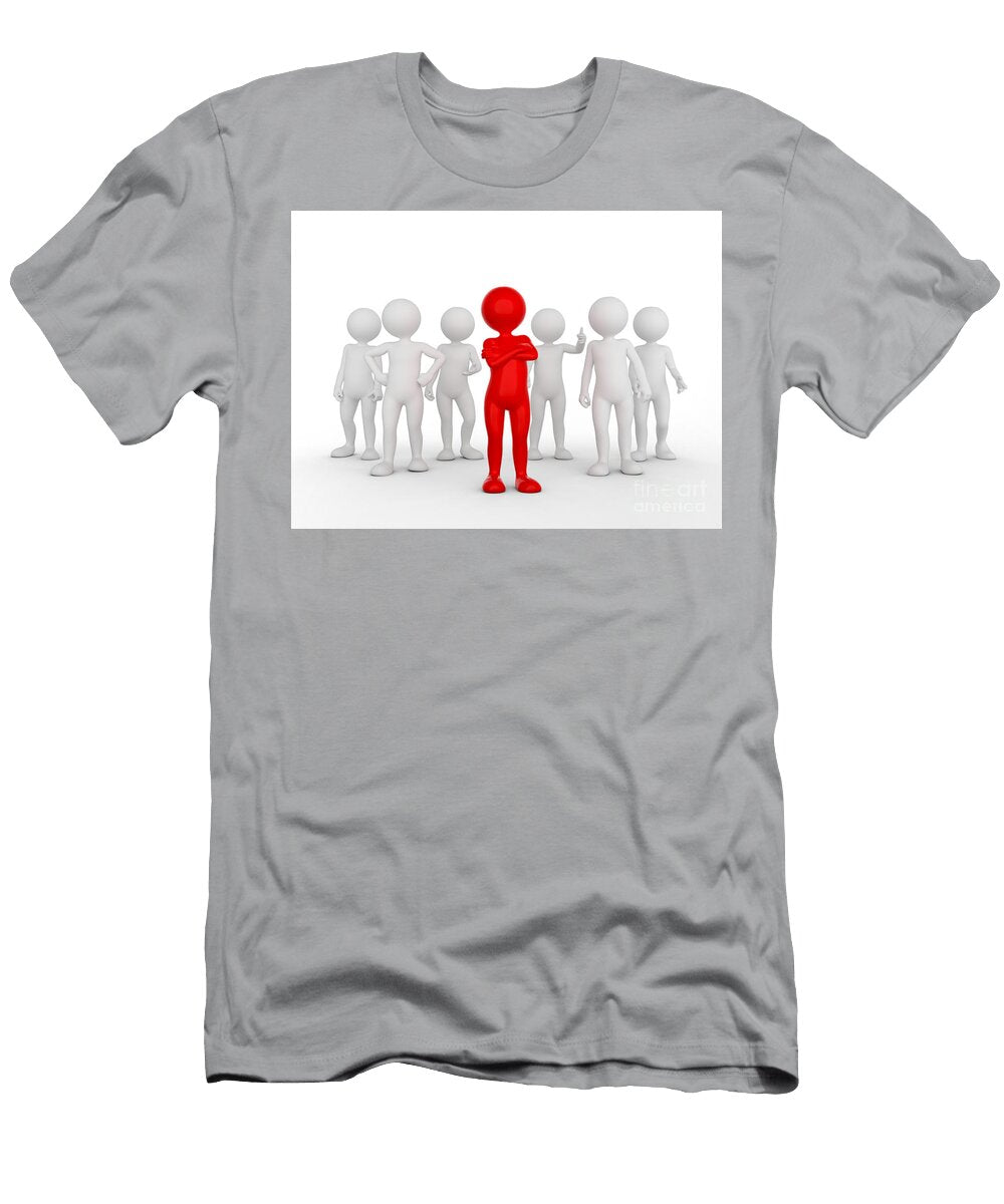 Confident Team Leader Concept Toon Man with His Army of People Michal Bednarek T-Shirt