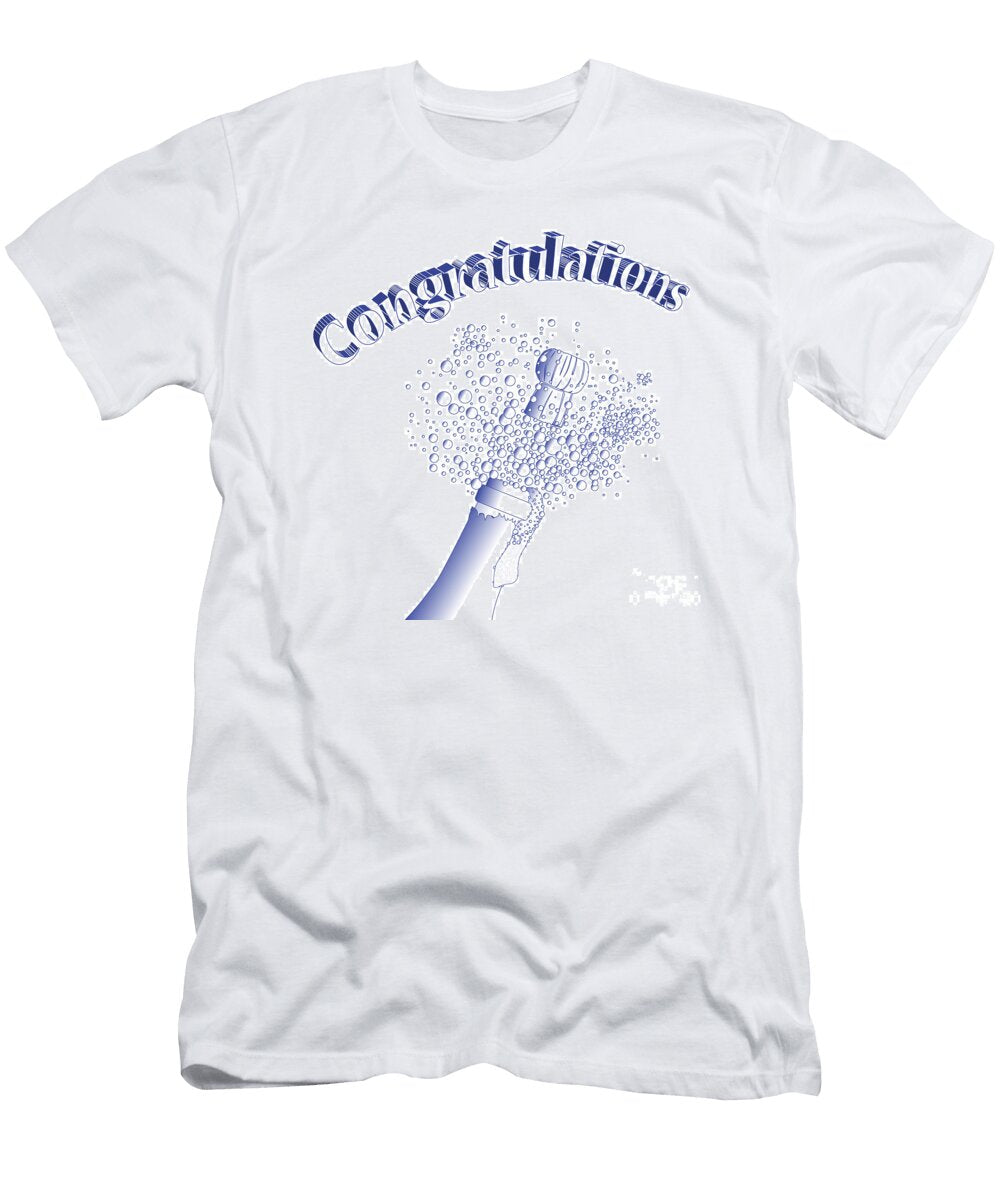 Congratulations Champagne Bottle Bigalbaloo Stock T-Shirt