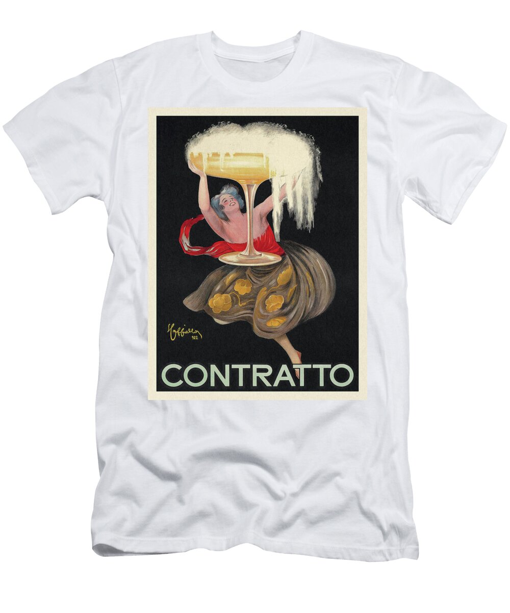 Contratto Vintage Alcohol Ad Leonetto Cappiello Charlo Ttemhenry T-Shirt