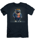 Cool Stylish Hippo Wearing a Denim Jacket Gold Chains and Sun Maverick Junk T-Shirt