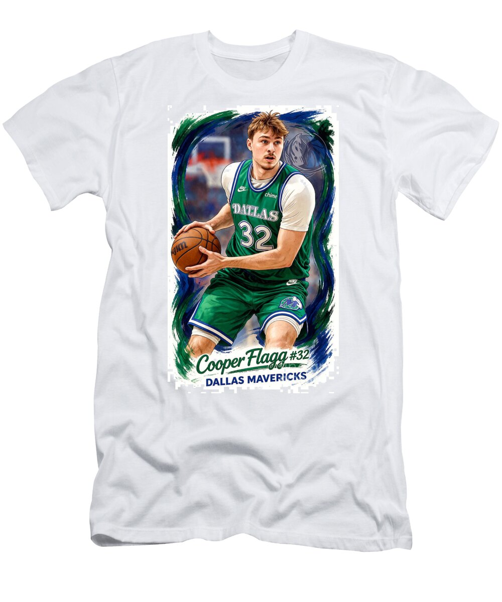Cooper Flagg 32 of the Dallas Mavericks 3 21 26 Robert Williams T-Shirt