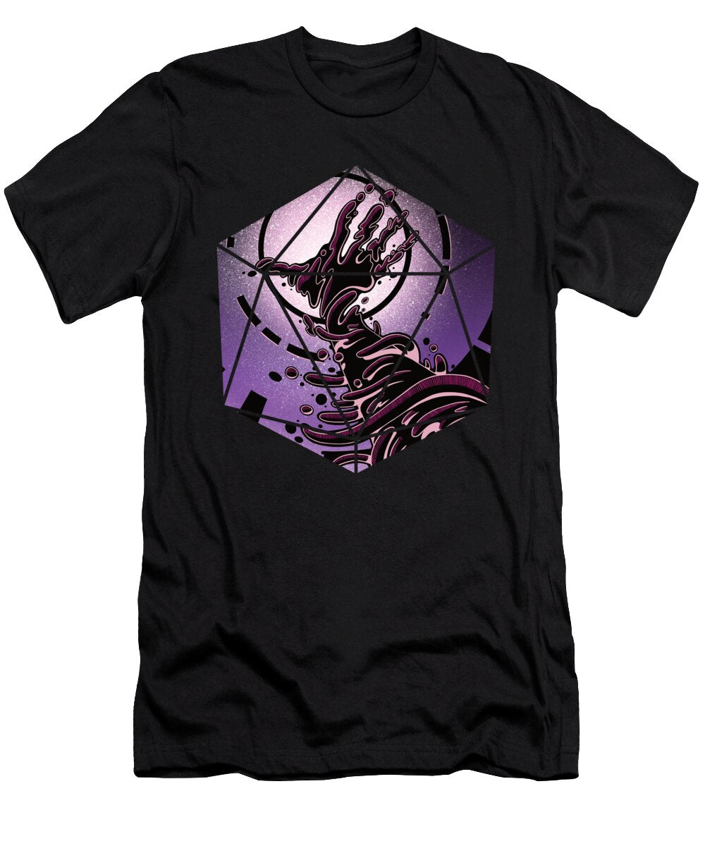 Cosmic Alien Role Playing Dice D20 Pen and Paper Rpg Fuzius T-Shirt