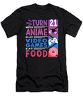 Courageous Attractive 21st Birthday I Manga I Gamer I 90s Kawaii Donuts Anime Gifts for Fan Ezone Prints T-Shirt
