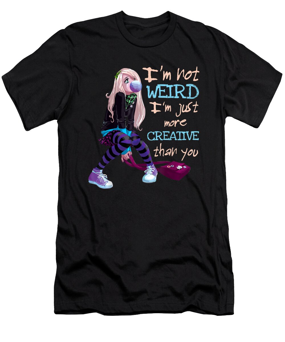 Courageous Attractive Kawaii Anime Girl Kawaii Clothes Anime Clothing Not Weird Fans Ezone Prints T-Shirt