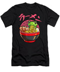 Courageous Attractive Kawaii Frog Ramen Japanese Noodle Anime Frog Awesome for Movie Fans Ezone Prints T-Shirt
