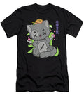 Courageous Cool Harajuku Cat Anime Neko Pastel Goth Angelcore Sakura Cute Fans Ezone Prints T-Shirt