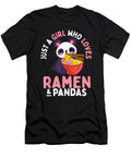 Courageous Cool Panda Noodles Ramen Kawaii Japanese Cute Anime Women Girls Cute Gift Ezone Prints T-Shirt