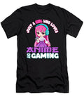 Courageous Good Just a Girl Who Loves Anime and Gaming Chibi Video Games Christmas Holiday Ezone Prints T-Shirt