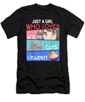 Courageous Lucky Just a Girl Who Loves Anime Cats Ramen Lover Kawaii Otaku Awesome for Movie Fan Ezone Prints T-Shirt