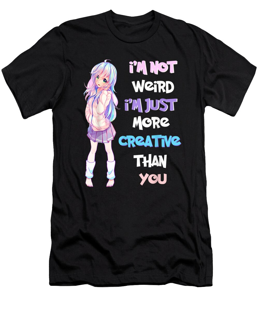 Courageous Nice Anime Girl Gift Japan Culture Manga Comics Kawaii Teens Cute Fans Ezone Prints T-Shirt