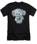 Courageous Nice Cute Elephant Drinking Coffee Kawaii Neko Anime Gift for Ezone Prints T-Shirt