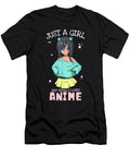 Courageous Nice Just a Girl Who Really Loves Anime Kawaii Cat Ears Kitty Graphic for Fan Ezone Prints T-Shirt
