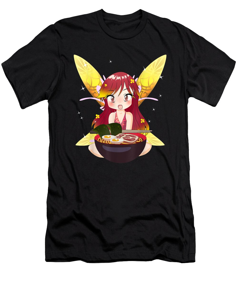 Courageous Nice Ramen Pixie Fairy Food Lover Kawaii Japanese Anime Cute Fan Ezone Prints T-Shirt
