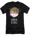 Courageous Strong Ramen and Chill Japanese Noodle Soup Lover Cute Ramen Bowl Retro Wave Ezone Prints T-Shirt