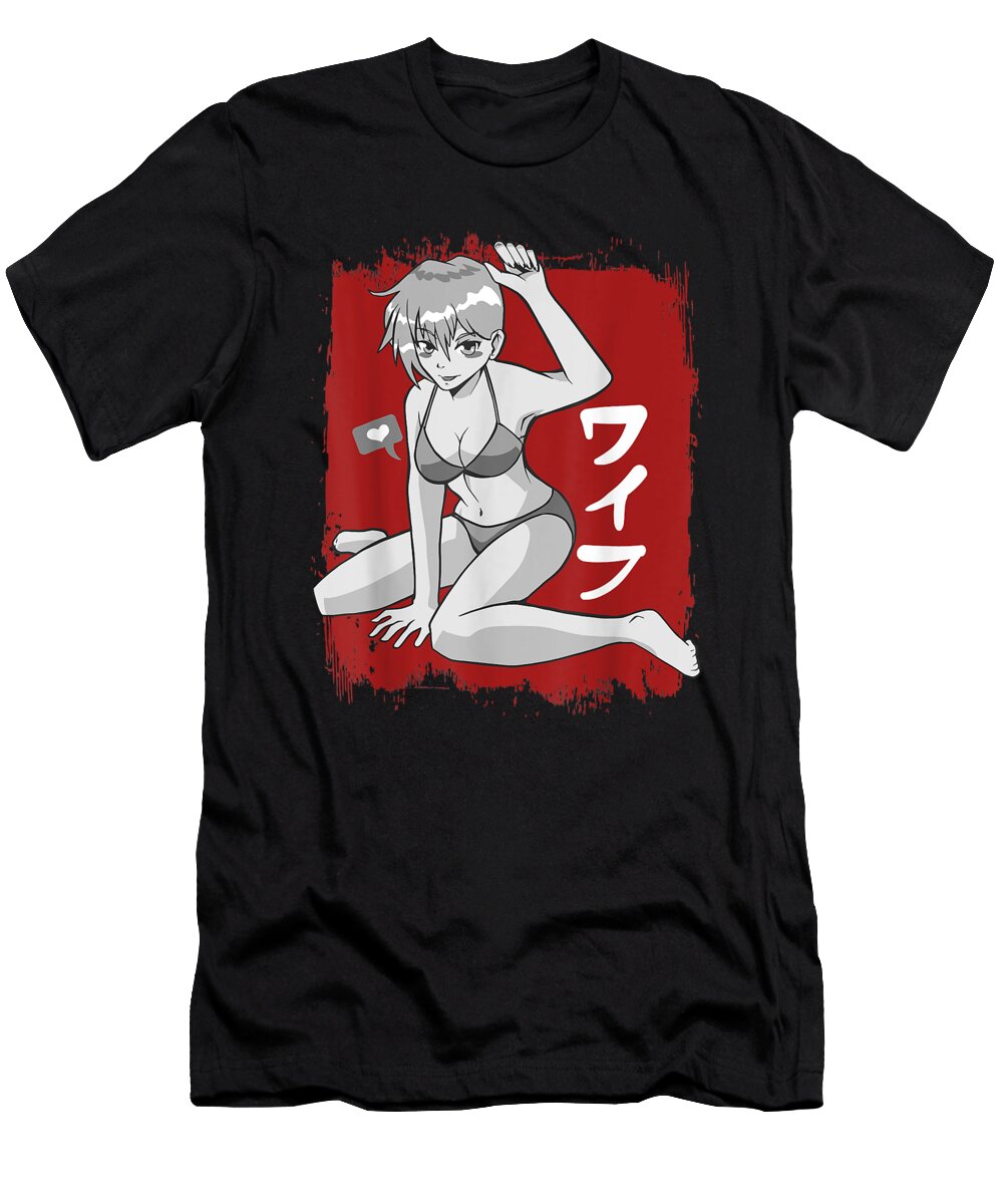 Courageous Strong Senpai I Love Anime Sexy Japanese Episode Noodles Top Anime Retro Wave Ezone Prints T-Shirt