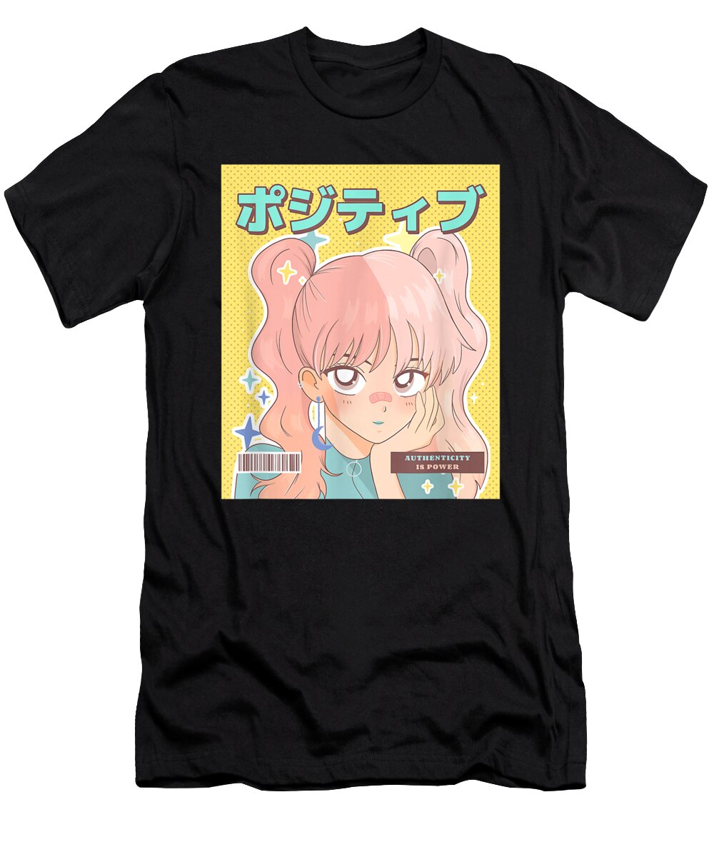 Courageous Yummy Anime Girl Manga Kawaii Fairy Kei Harajuku Aesthetic Japan Gifts for Fan Ezone Prints T-Shirt