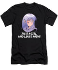 Courageous Yummy Cute Just a Girl Who Loves Anime Japanese Anime Girl Giftretro Wave Ezone Prints T-Shirt