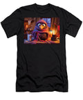 Cozy Raven Indoors with Hot Milk and Winter Outfit Art Momente T-Shirt