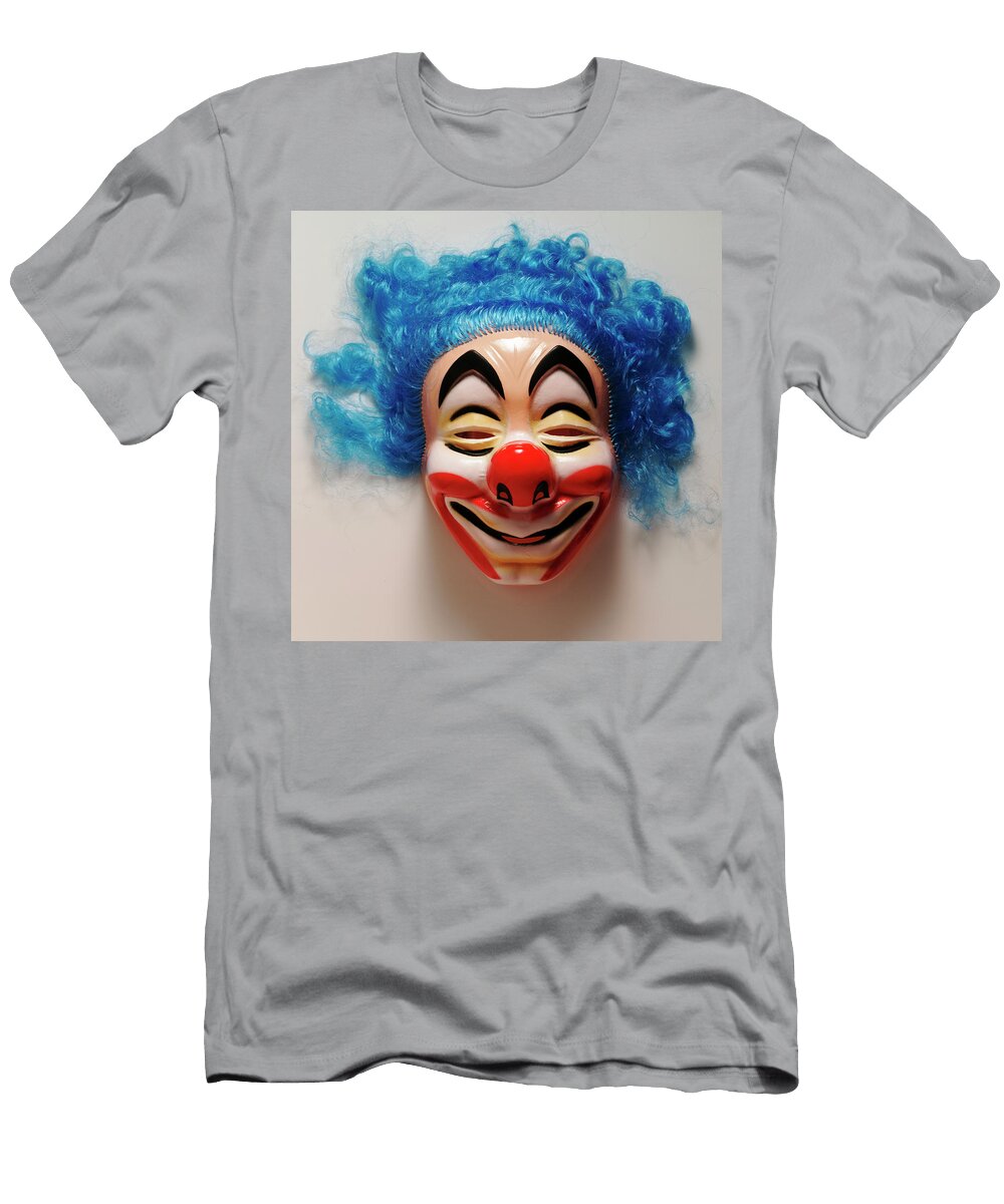 Creepy Clown Mask with Blue Hair Csa Images T-Shirt