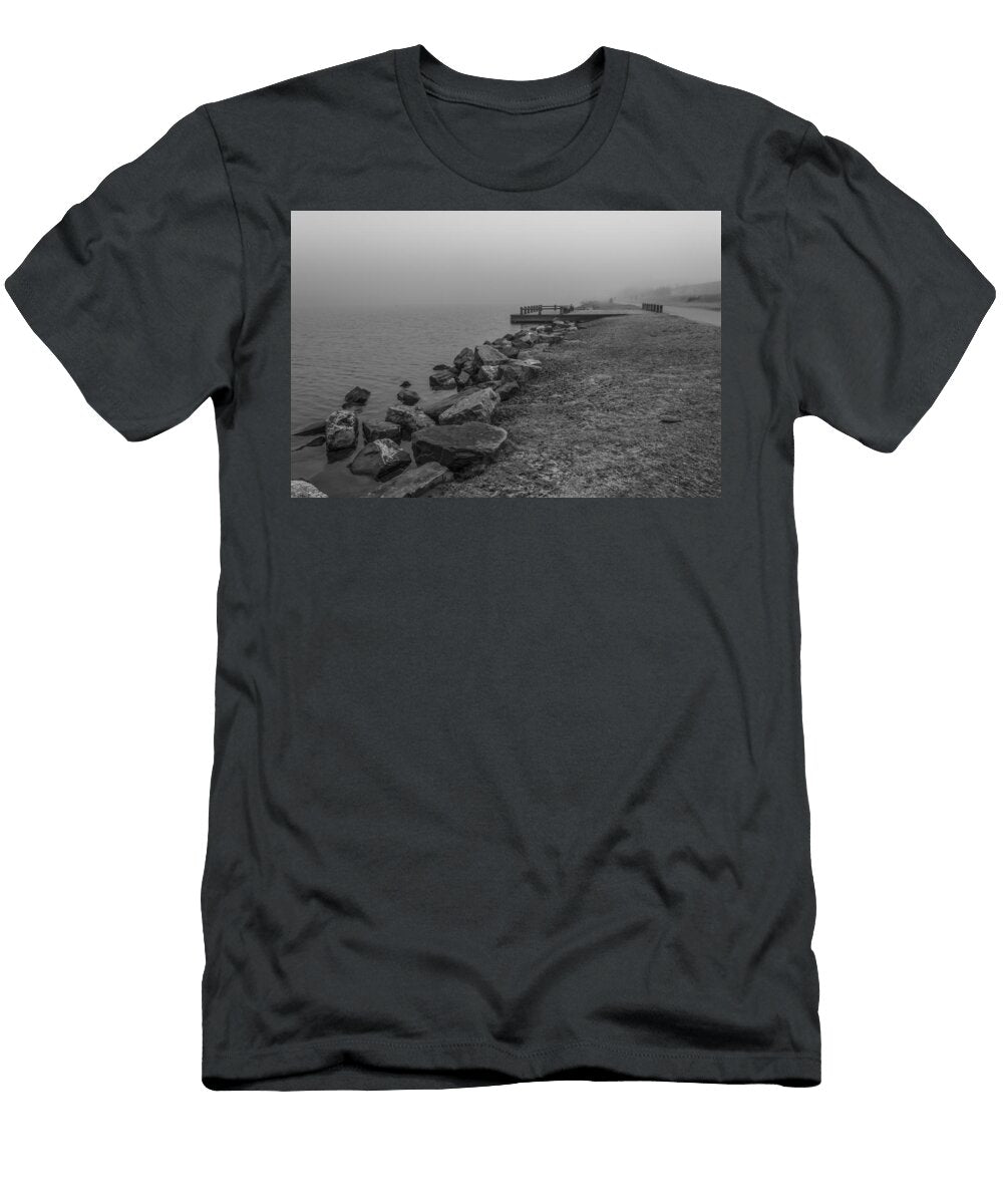 Crosby Marina Lake in the Fog Paul Madden T-Shirt