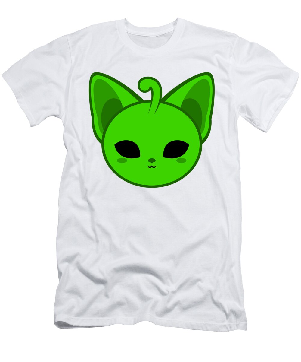 Cute Alien Sphynx Cat Alien3287 T-Shirt