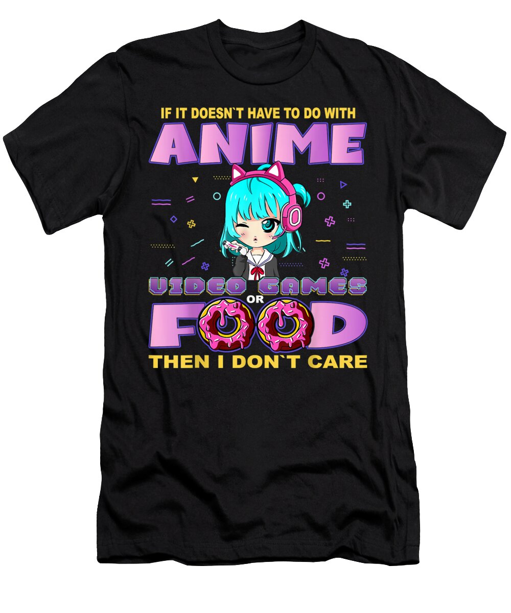 Cute Anime and Video Games Food Chibi Gaming Donut Gamepad Dnt Prints T-Shirt