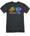 Cute Baby Yoda and Stiiitch Chibi Handmade Customize Troy Little T-Shirt