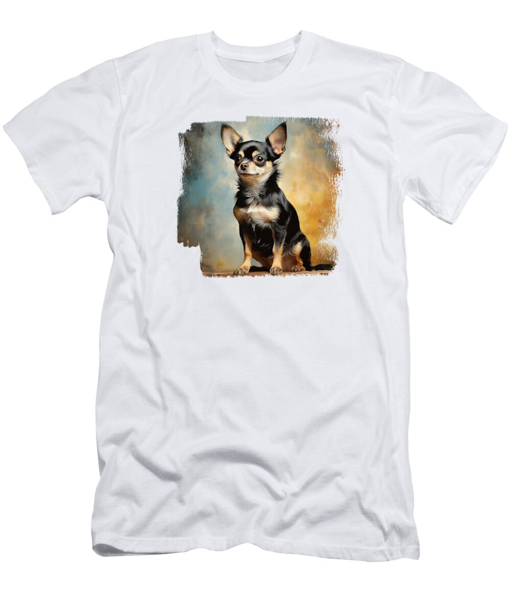 Cute Black and Tan Chihuahua Elisabeth Lucas T-Shirt