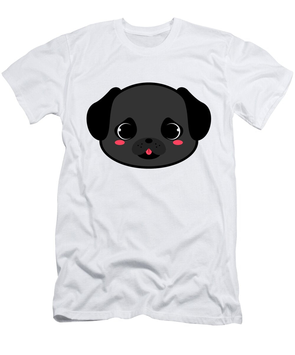 Cute Black Pug Alien3287 T-Shirt