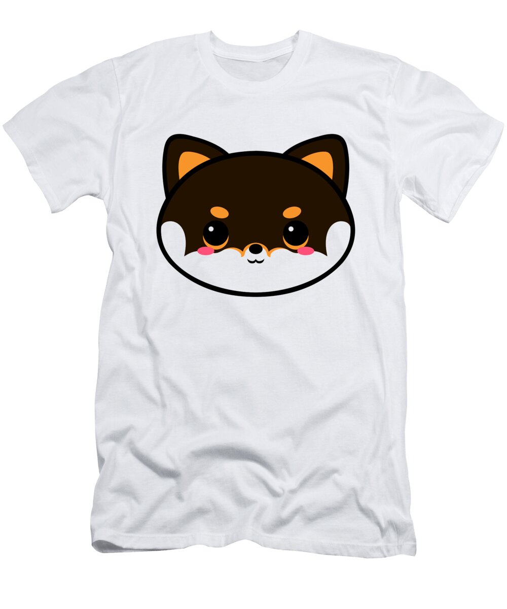 Cute Black Shiba Inu Alien3287 T-Shirt