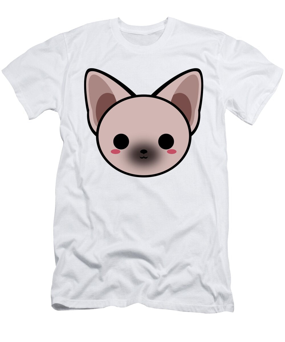 Cute Black Sphynx Cat Alien3287 T-Shirt