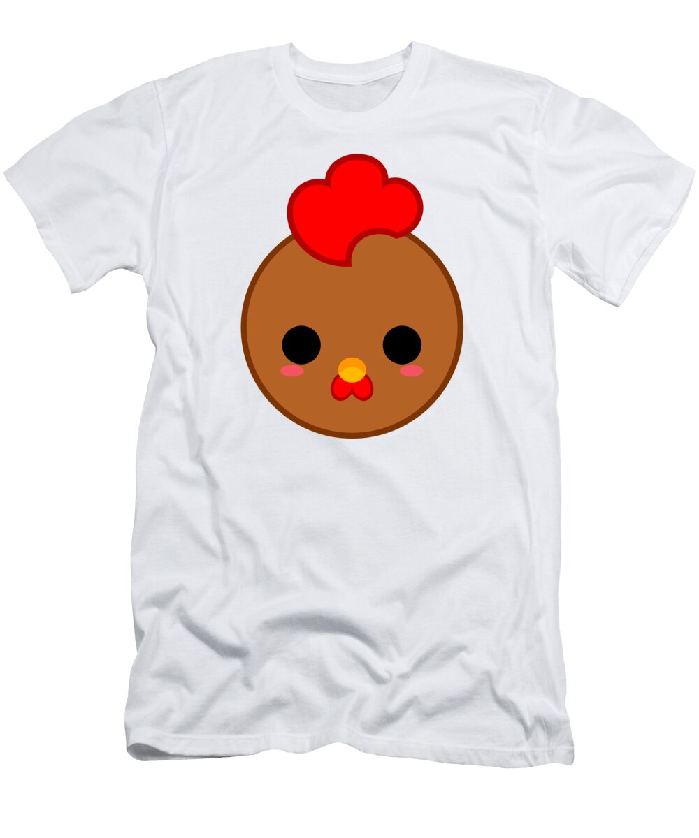 Cute Brown Chicken Alien3287 T-Shirt