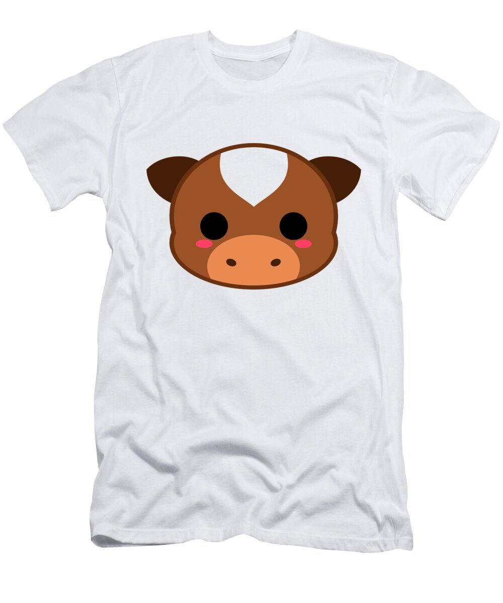 Cute Brown Cow Alien3287 T-Shirt