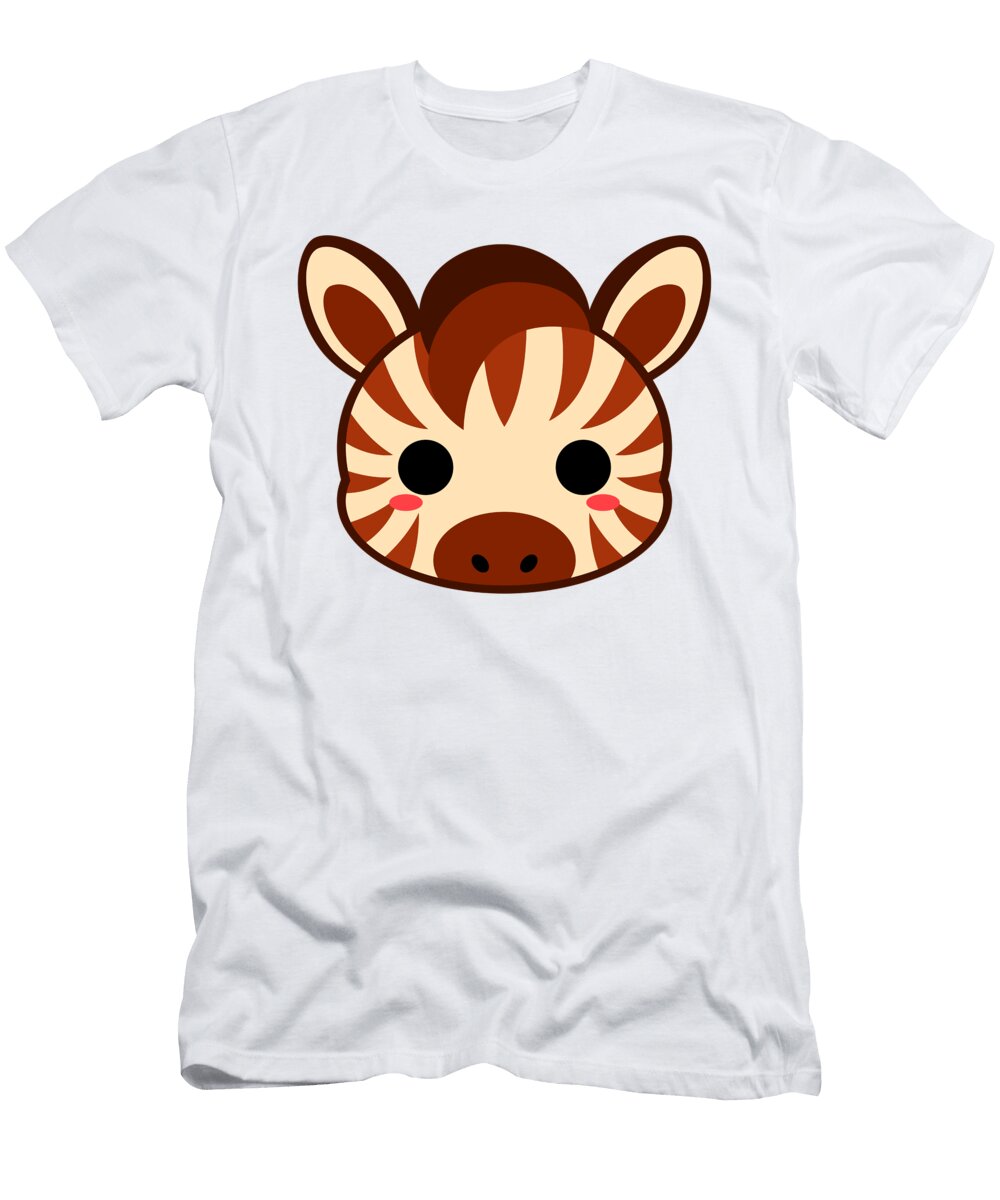 Cute Brown Zebra Alien3287 T-Shirt