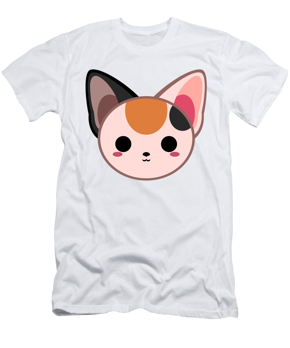 Cute Calico Sphynx Cat Alien3287 T-Shirt