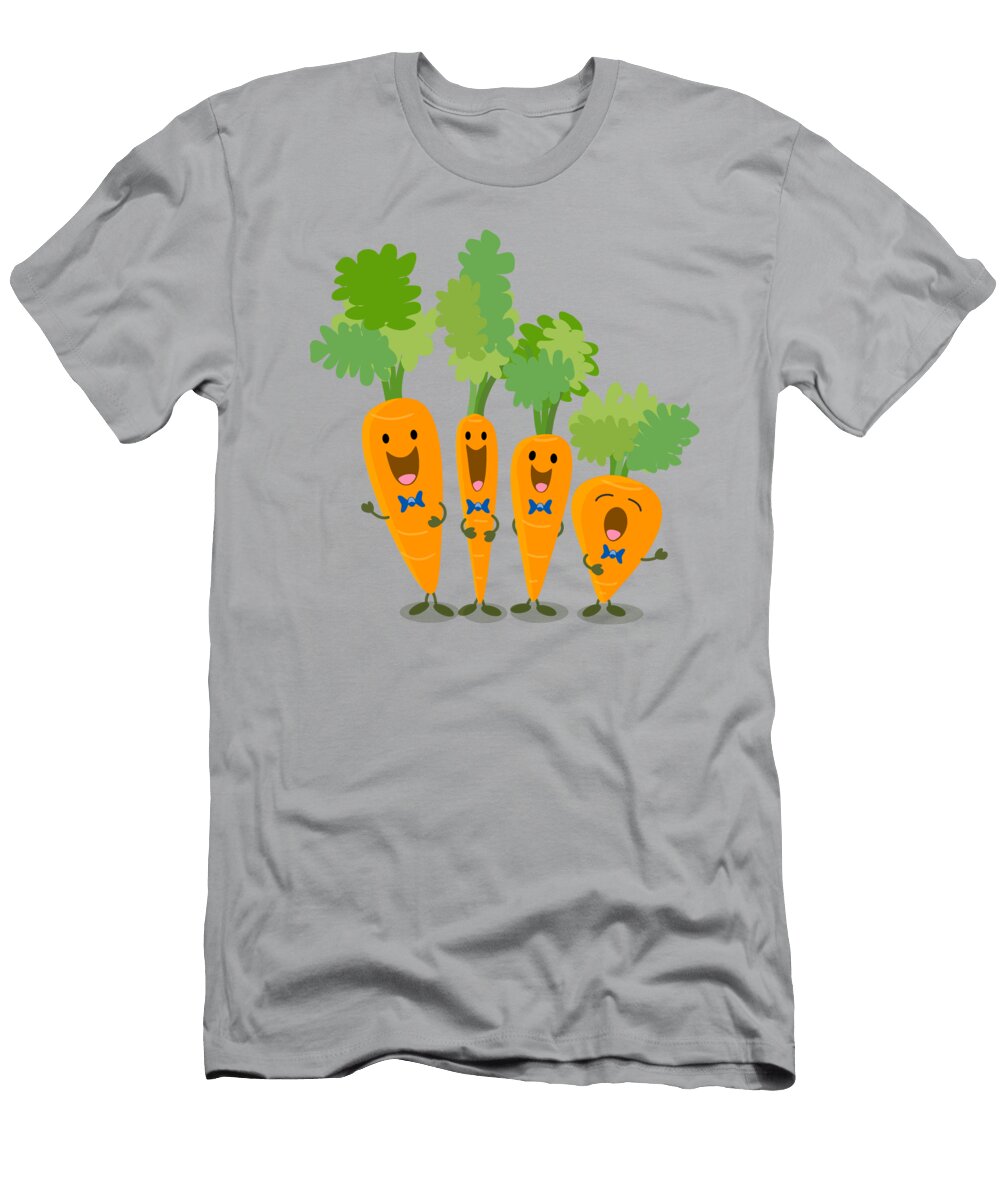 Cute Carrot Quartet Cartoon Mark Spivey T-Shirt