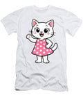 Cute Cartoon Cat in Polka Dot Dress John Lutheran T-Shirt