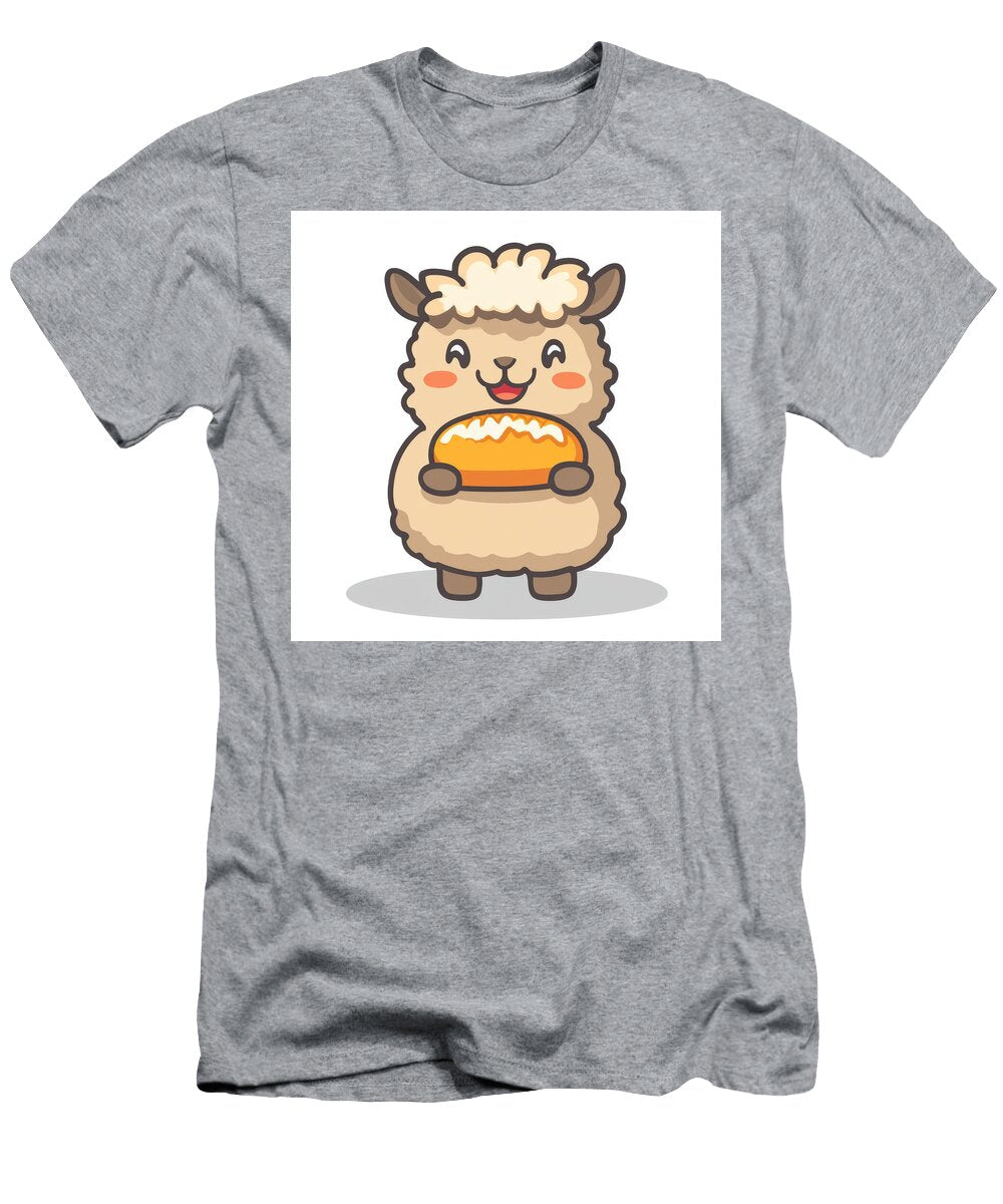 Cute Cartoon Sheep Holding a Loaf of Bread Maverick Junk T-Shirt